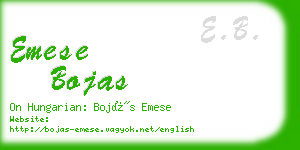 emese bojas business card